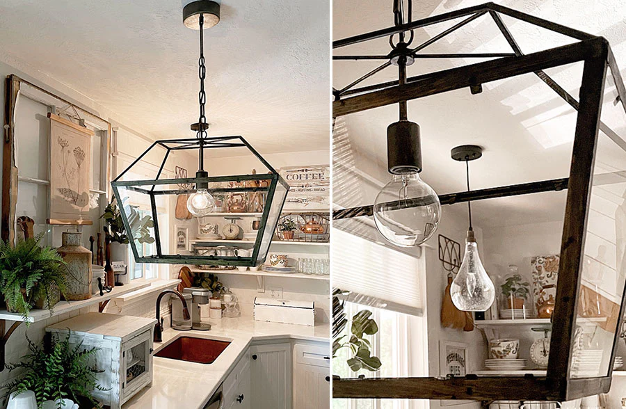 Geometric Iron Chandelier