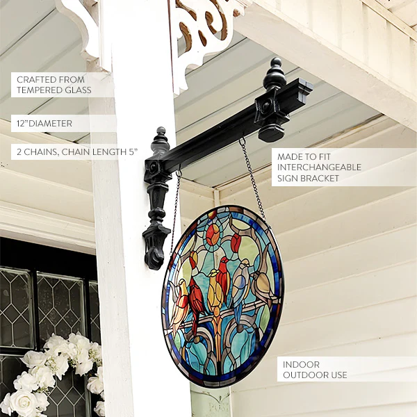 Stained Glass Bird Sign With Bracket Option | Our Spring Signs Of The Seasons Edition