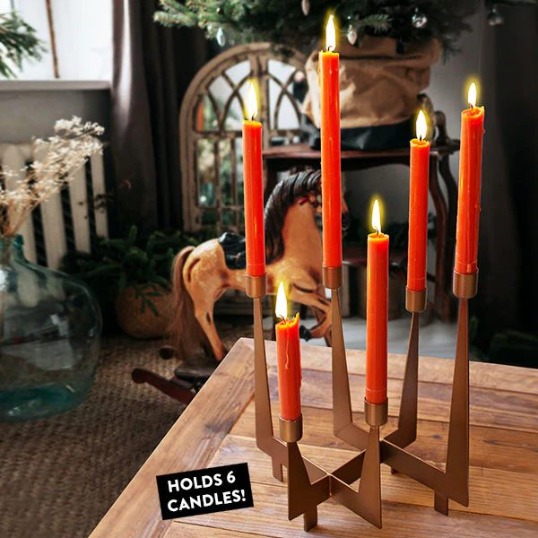 Brass Finish Iron Tapered Candelabra