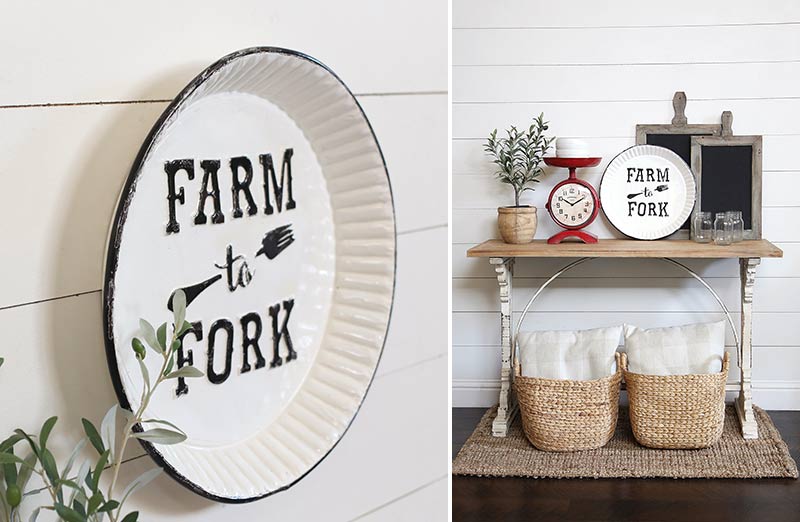 Farm to Fork Enamel Sign