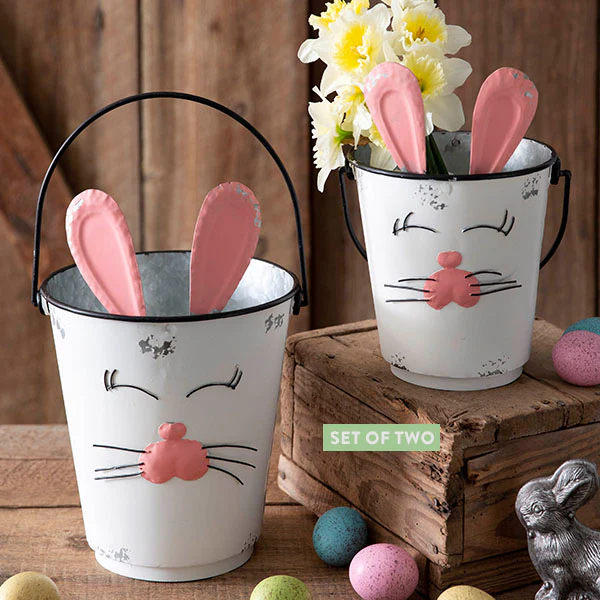 Bunny Buckets, Set of 2