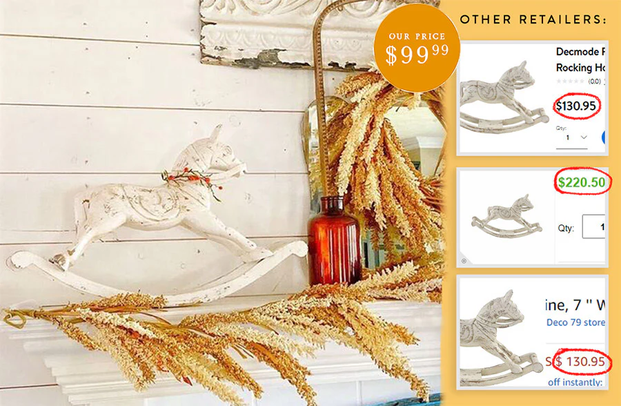 Decorative Handcrafted Wooden Rocking Horse