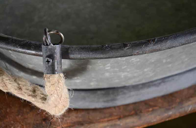 HUGE Galvanized Oval Tray