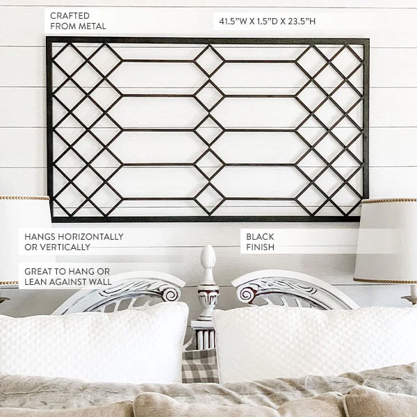 HUGE Metal Framed Wall Decor