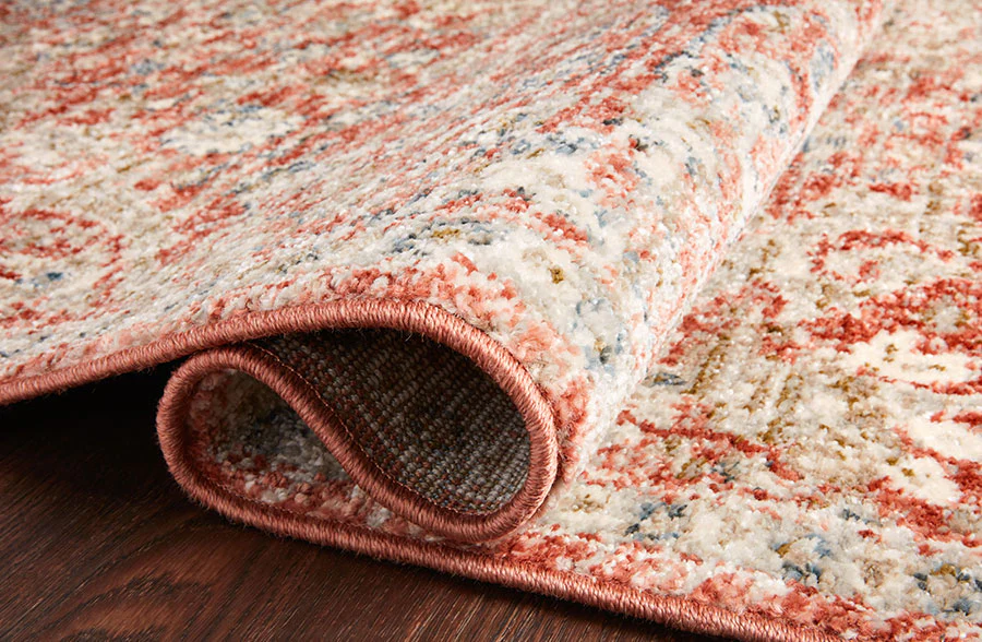 Rust/Beige Area Rug, Pick Your Size