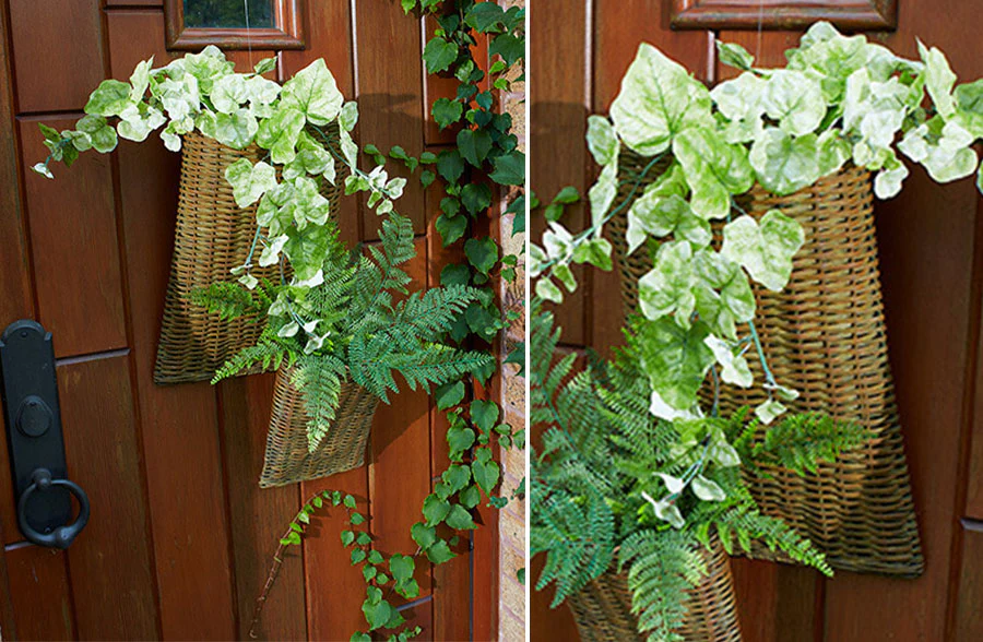 Rattan Wall Baskets, Set of 2