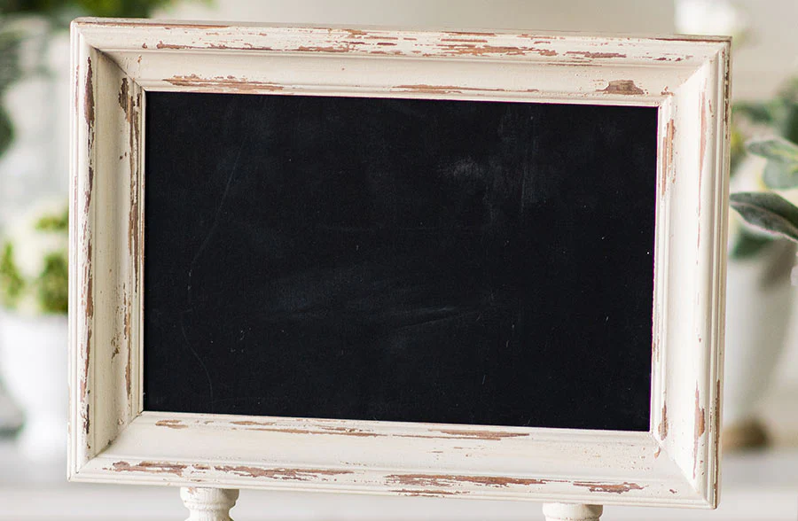 Chippy White Framed Standing Chalkboard