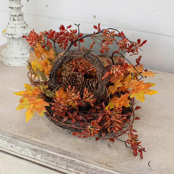 Maple Leaves and Berries Birdnest