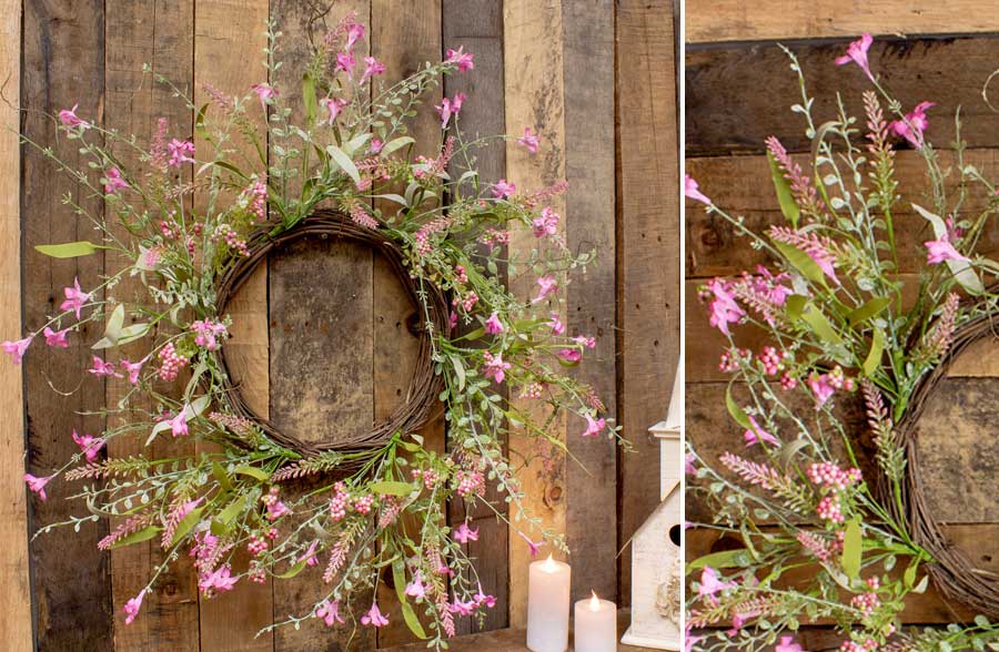 Pink Toadflax Wreath