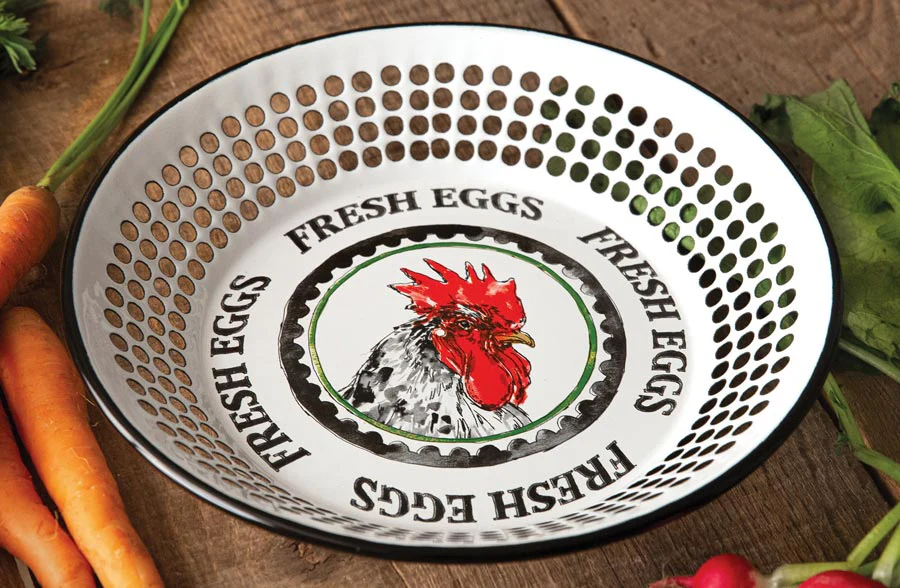 Fresh Eggs Serving Colander Tray