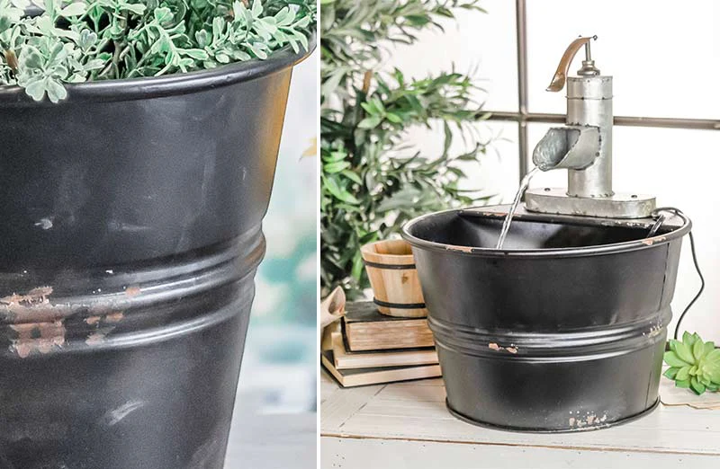 Distressed Water Pump Fountain