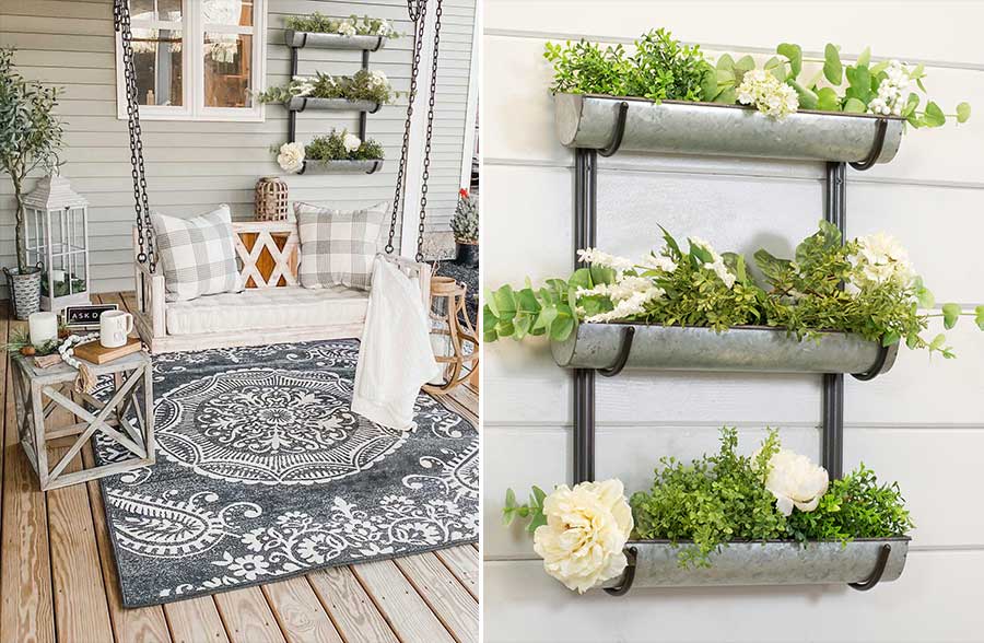 Hanging Trough Planter Shelf