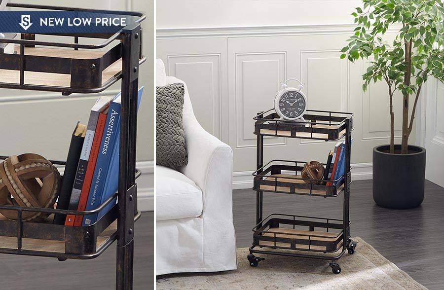 Utilitarian Rolling Storage Cart