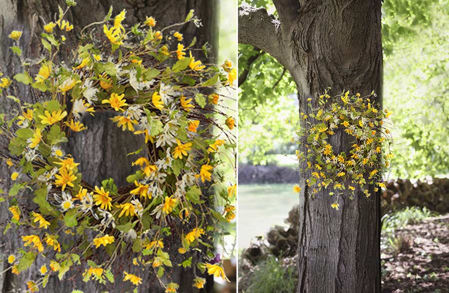 Field Daisy and Twig Wreath