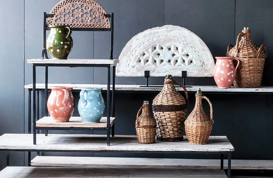 Wicker Covered Wine Bottle