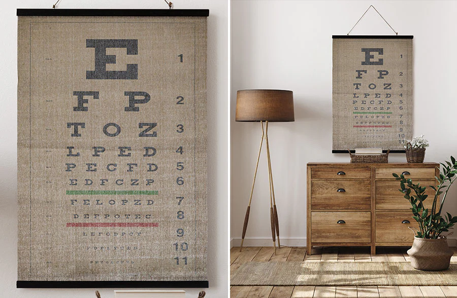 Vintage-Inspired Hanging Eye Chart
