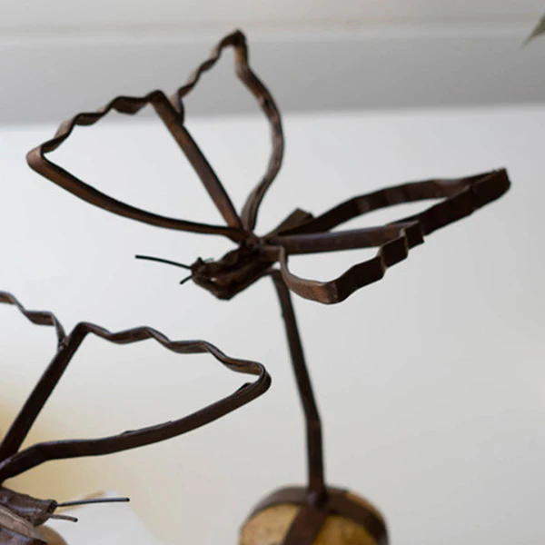 Handmade Butterflies with Rock Bases, Set of 2