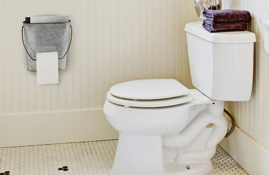 Rustic Bathroom Bucket Cubby