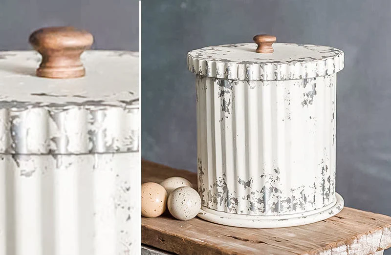 Chippy Whitewash Canister