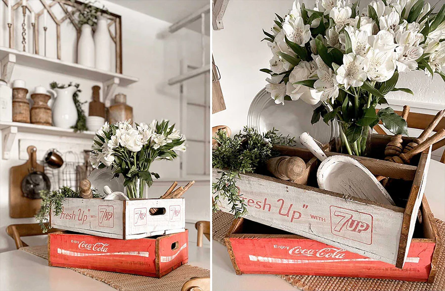 FOUND Coca-Cola and 7up/Pepsi Crates, Set of 2