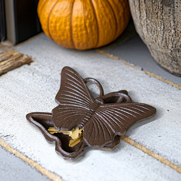 Cast Iron Butterfly Key Hider