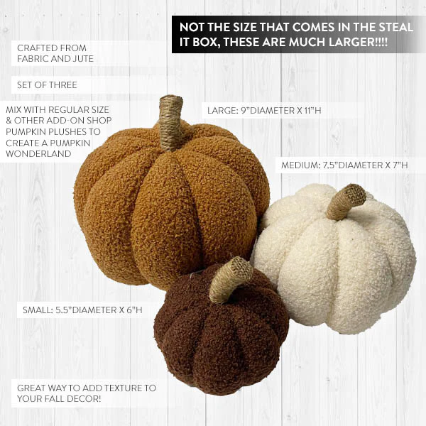 Cozy Pumpkin Pillows, Set of 3