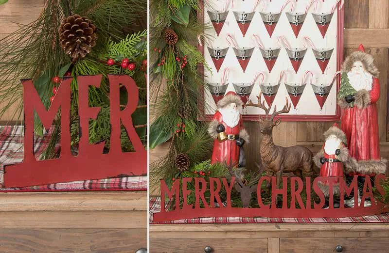 Rustic Merry Christmas Table Sign