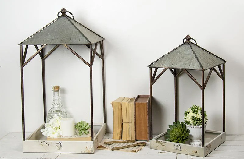 Metal Home Planters  Set of 2