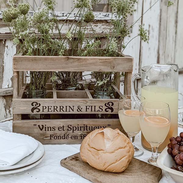 Antique Inspired French Wine Crate