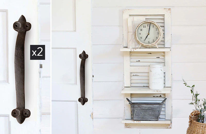 *HUGE* Iron Door Pull  Set of 2