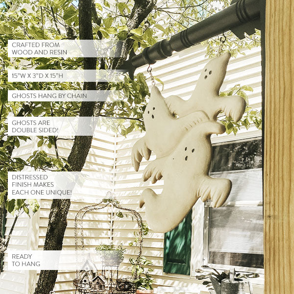 SPOOKY GHOSTS SIGN AND BRACKET SET | Launching our Signs of the Seasons Tradition