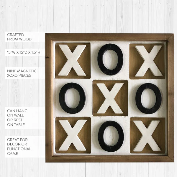 XOXO Tic Tac Toe Board