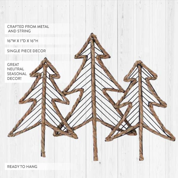 Triple Christmas Tree Silhouette Decor