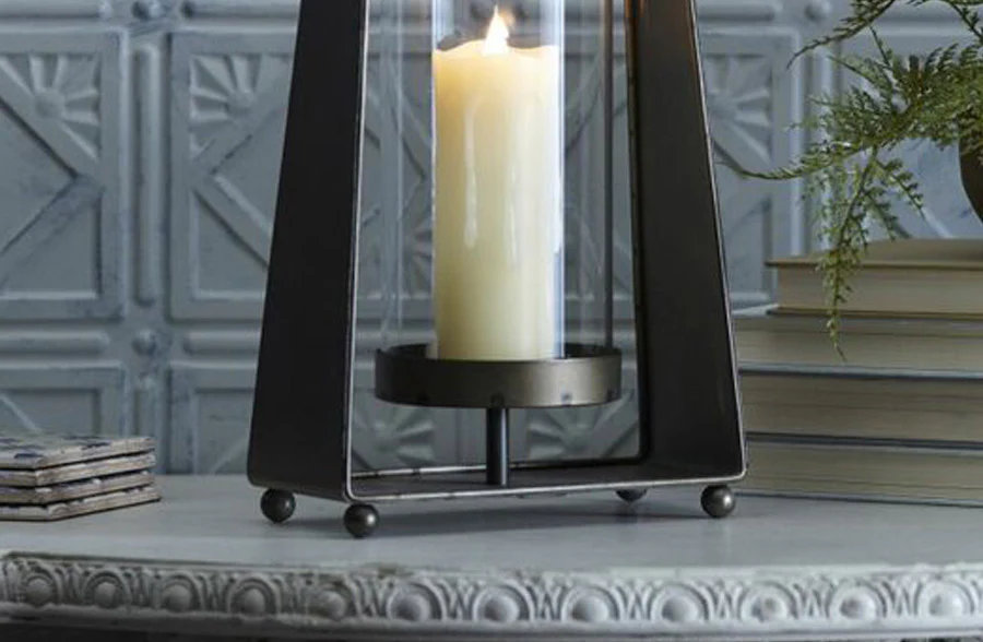 18 Inch Tall Metal Lantern | Modern Farmhouse