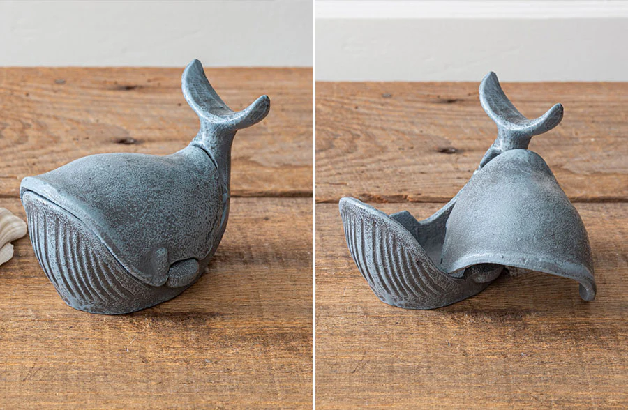 Cast Iron Whale Trinket Holder