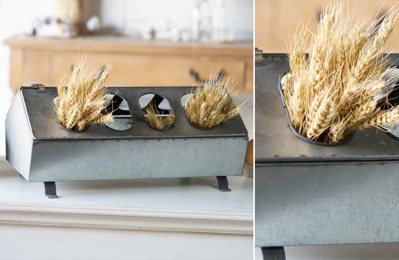 Galvanized Metal Chicken Feed Planter