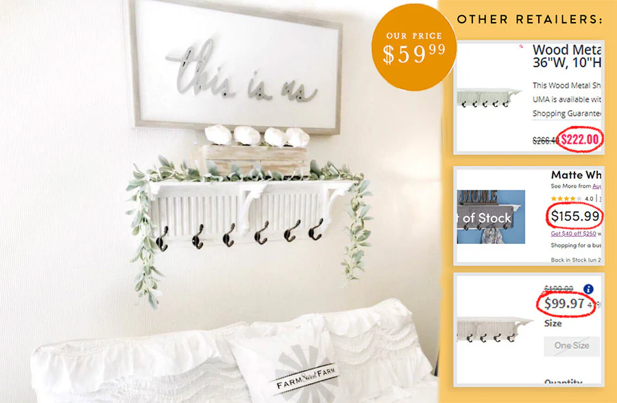 White Weathered Corbel Wall Shelf