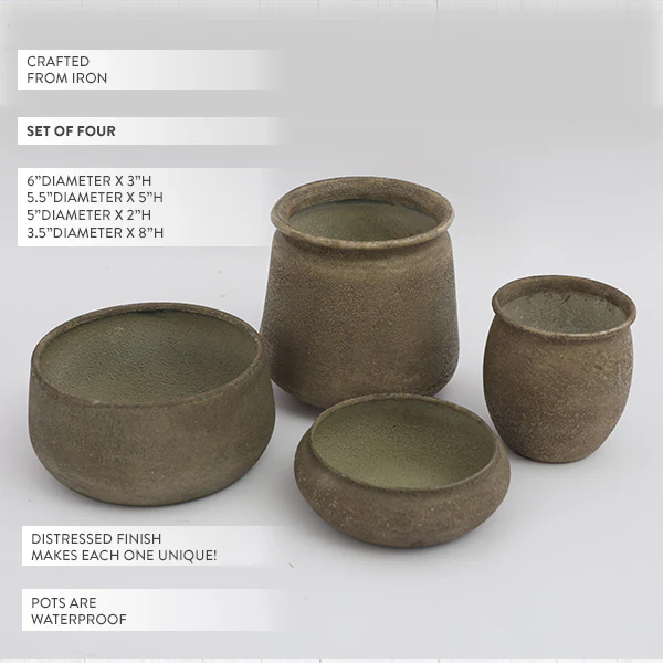 Terra Cotta Inspired Pots, Set of 4