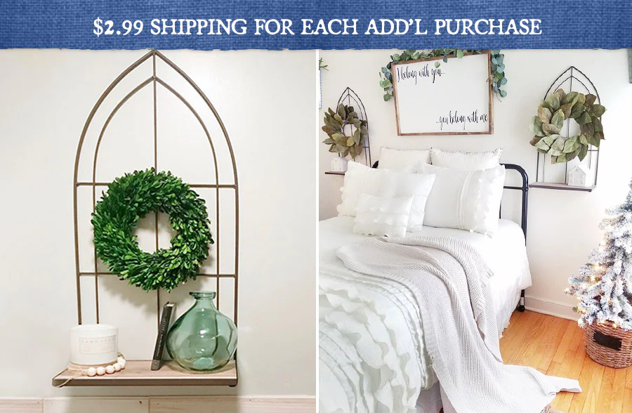 *HUGE* Cathedral Window Frame Shelf