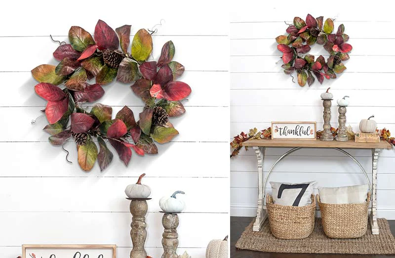 Pinecone Magnolia Wreath