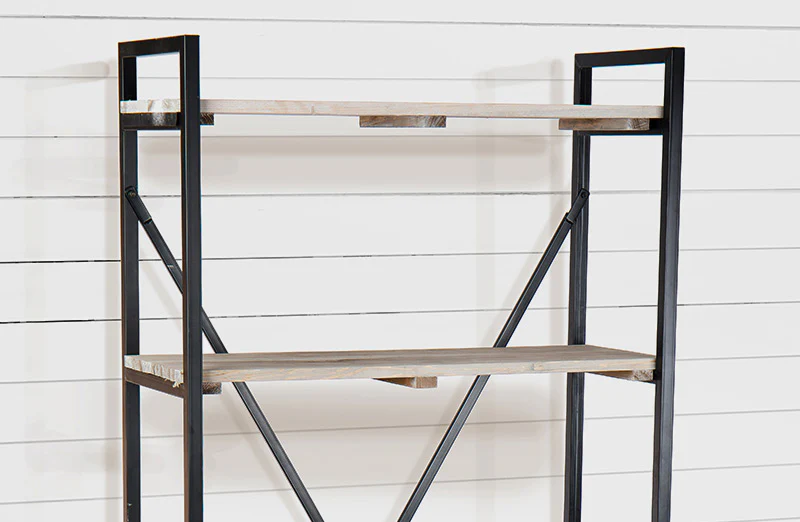 *HUGE* Industrial Cross Back Bookshelf