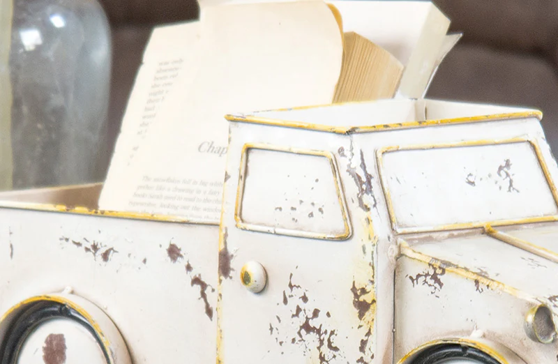 Distressed Metal Farm Truck