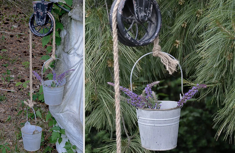 Vintage Bucket Pulley System