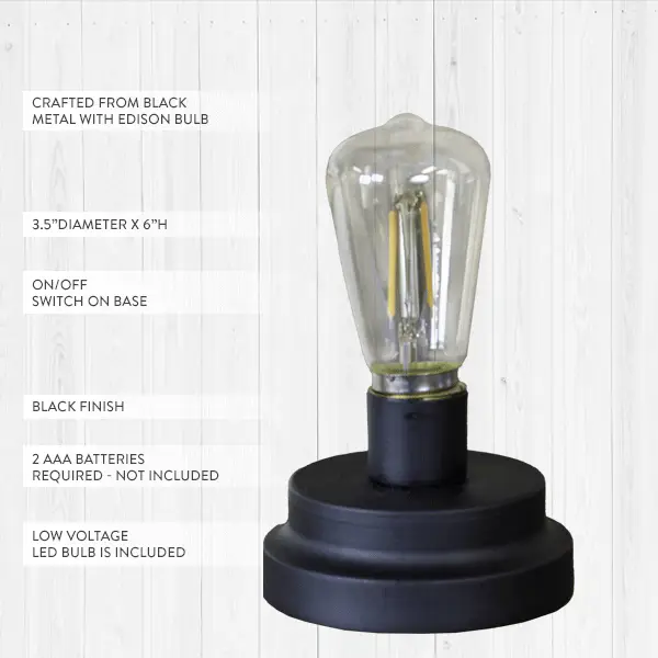 Tabletop Edison Bulb Lamp