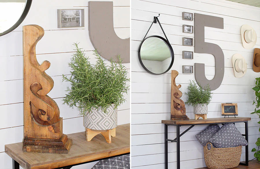 Distressed Natural Wooden Corbel