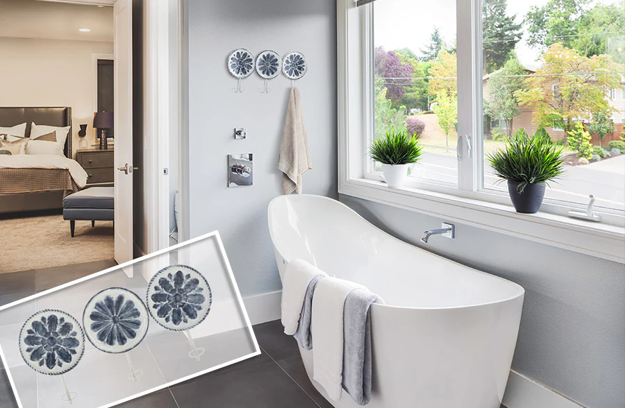 Delft Inspired Plate Triple Wall Hook