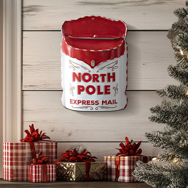 North Pole Express Mail Hanging Mailbox