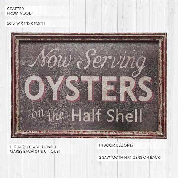 Vintage Seafood Restaurant Sign