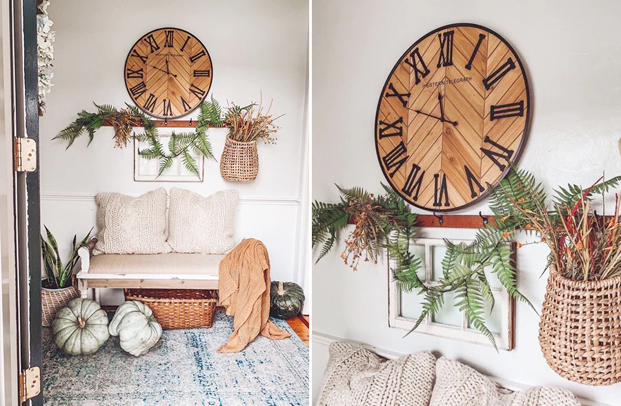 Western Telegraph Roman Numeral Wooden Clock