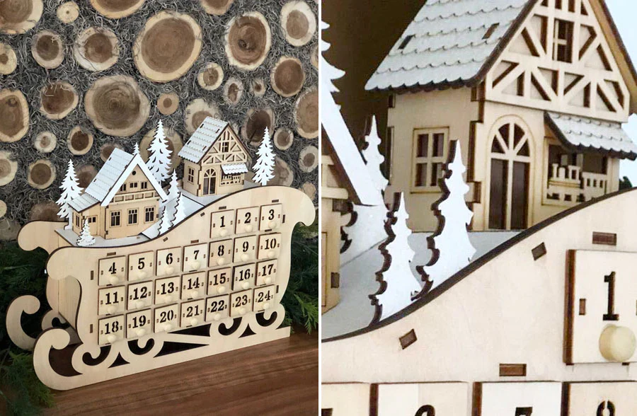 Santa's Sled Countdown Calendar